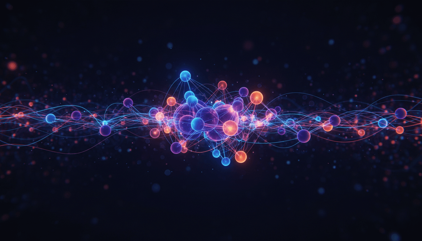 Abstract digital network with glowing nodes and connections