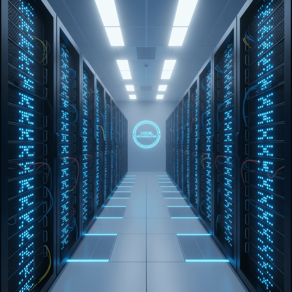 Local server infrastructure running the environment